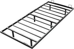 Dizajnová posteľ 90x200 čierna s LED podsvietením