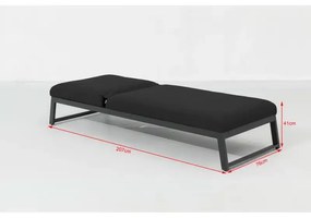 MELIA LIKA-TEX® antracit - luxusné záhradné ležadlo