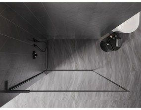 Mexen, Mexen Kioto-XF L sprchová stena s rámom 50x202 cm, priehľadná 10 mm, pištoľovo sivá kartáčovaná - 800-050-174-66-00-XF