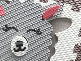 Penová podlaha na zem do detskej izby 16 dielov HNEDO-SIVÁ