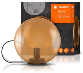 LEDVANCE Stolná lampa VINTAGE BUBBLE TABLE, 1xE27, 60W, oranžová