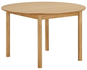 Okrúhly rozkladací jedálenský stôl s prídavnou doskou v dekore duba ø 120 cm Bundaberg – House Nordic