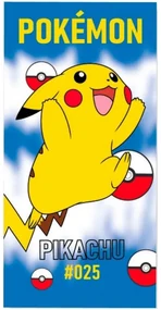 Plážová osuška Pokémon 025 Pikachu - 100% bavlna - 70 x 140 cm