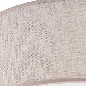 Svetlosivé stropné svietidlo s textilným tienidlom ø 45 cm Vivian – LAMKUR