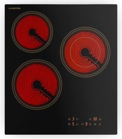 Klarstein Victoria sklokeramická varná doska, 3 zóny, elegantná, nadčasová, 5000 W, 45 cm