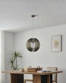 Eglo 63256 - Luster na lanku OLMERO PRO 1xE27/60W/230V pr. 40 cm šedá/biela