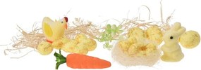 Set veľkonočných dekorácií v žltej farbe 24 × 18 cm