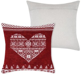 Vianočný dekoračný vankúš červený 45x45 cm