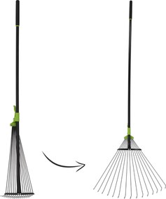 Garden Line Nastaviteľný metla-hrábky, dĺžka 120-160 cm