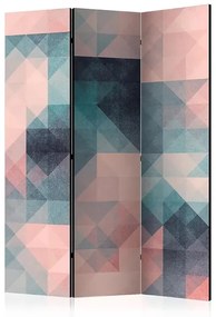 Paraván - Pixels (Green and Pink) [Room Dividers] Veľkosť: 135x172, Verzia: Jednostranný