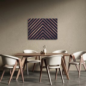 Sklenený obraz dreveného motívu na čiernom pozadí (70x50 cm)