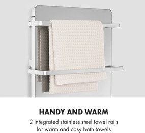 Klarstein Hot Spot Crystal Flow, ohrievač do kúpelne, 45 x 82 cm, 36 m², 2000 W, 5-40 °C, LED