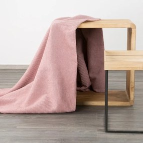 Kvalitná deka ružovej farby s vaflovou štruktúrou