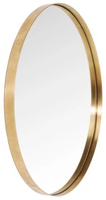 Curve Round zrkadlo mosadzné Ø100 cm