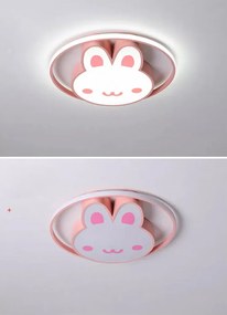 IKO LED stropná lampa s diaľkovým ovládačom – Ružový zajačik
