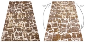 Koberec MEFE 6184 Kostka dlažbová tehla - tmavý béž