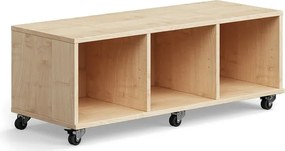 Študentská úložná skrinka CASPER, 3 priehradky, breza