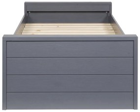 Sivá jednolôžková posteľ 90x200 cm Dennis – WOOOD