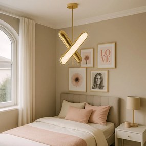 Toolight - LED závesné svietidlo APP832-CP, zlatá, OSW-01049