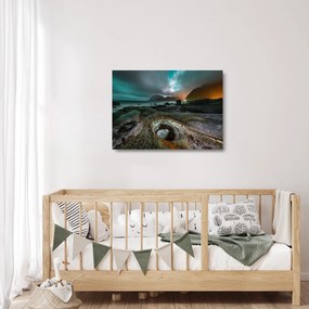 Sklenený obraz - Nočná scéna (70x50 cm)