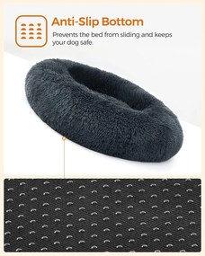 Pelech pre psa, pelech pre mačku, mäkký plyš, veľkosť S, tmavošedý