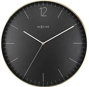 Nástenné hodiny NeXtime Essential Ø40 cm čierne
