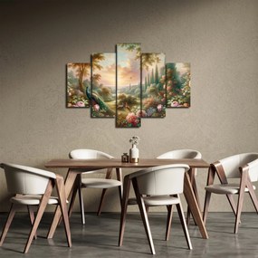 Obraz - Pávy v záhrade (150x105 cm)