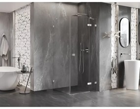 Mexen Lunar, výklopný sprchový kút pravý 70 x 70 cm, 8mm číre sklo, chrómový profil, 834-070-070-01-00-P