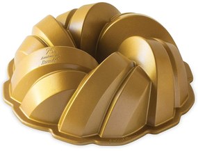 Nordic Ware Hliníková forma na bábovku Braided zlatá 2,84 l