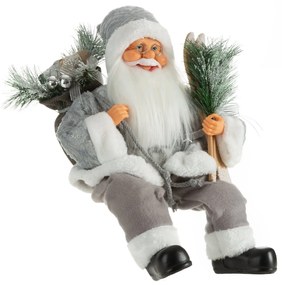 VIANOČNÁ FIGÚRKA SANTA 40 CM STRIEBORNÁ