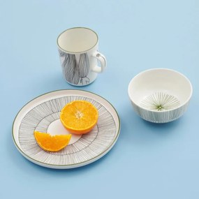 Hrnček Oiva Kukat puhkeavat 0,25l, čierno-bielo-zelený