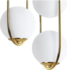 Závesné svietidlo Florence, 2x biele sklenené tienidlo, g, U