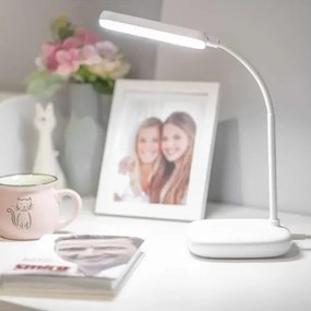 LED Stmievateľná flexibilná stolná lampa LED/12W/230V 3000K/4000K/6500K biela