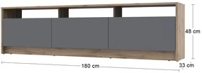 TV stolík Ulfet U3 - dub tahoe / antracit