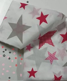 ECOMATRACE Bavlnené posteľné obliečky Pink stars