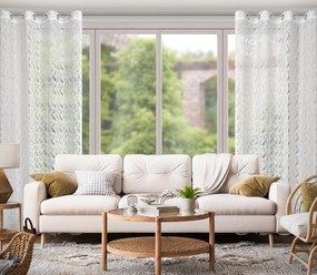 ZÁCLONA NA KRÚŽKOCH MONI 140X250 CM BIELA