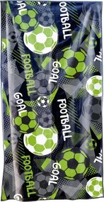 Rýchloschnúca plážová osuška GOAL farebná 70 x 140 cm, 100% mikrovlákno