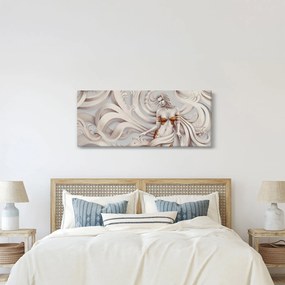 Obraz bohyne s florálnym motívom (120x50 cm)