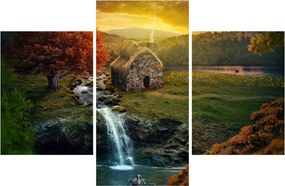 Obraz Chalupku v rozprávkovej krajine (90x60 cm)