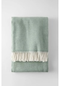 Svetlozelený pléd s podielom bavlny Euromant Skyline, 140 x 180 cm