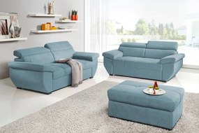 Dvojsedák Speedway, azúrovo modrá látka