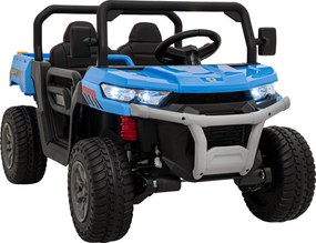 Ramiz Detské autíčko Pick-Up Speed 900 Modrá + pohon 4x4 + pohyblivá lyžica + nosič batožiny + diaľkové ovládanie + lopata + LED audio