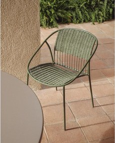 Tmavozelená záhradná stolička Atrani – Kave Home