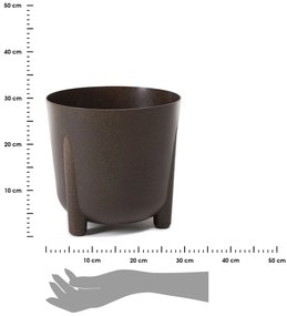 PLASTOVÝ KVETINÁČ MOSS ECO 28X30 CM TMAVOHNEDÁ