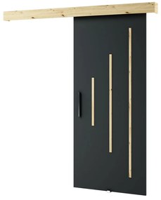 Posuvné dvere 90 cm Lovella (dub artisan + čierna matná). Vlastná spoľahlivá doprava až k Vám domov. 1043554