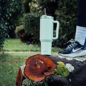 Nerezový termohrnček so slamkou Stream Turquoise 1200 ml
