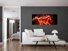 Obraz - Kôň v ohni (120x50 cm)