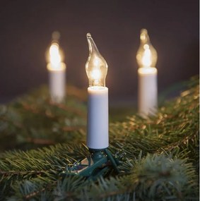 EXIHAND Vianočná svetelná reťaz GLORIA, 16 čírych žiaroviek, biele svetlo, 10,5m