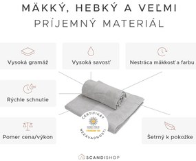 Osuška CARRARA 70x140 cm svetlosivá, 100% bavlna