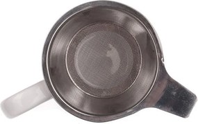 Banquet Keramický hrnček s viečkom a s nerezovým sitkom BONNET 350 ml biely
